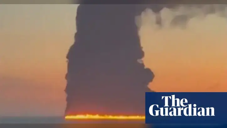 Naval drone hits oil tanker off Russian resort city Sochi, triggering massive blaze