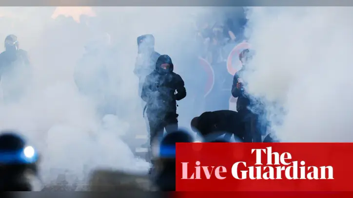Nearly 200 students injured in French schools protests as clashes with police continue – as it happened