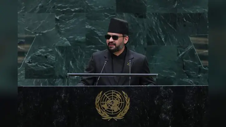 Nepal's leader, at UN, says recent floods serve as a 'warning to the world' about climate change