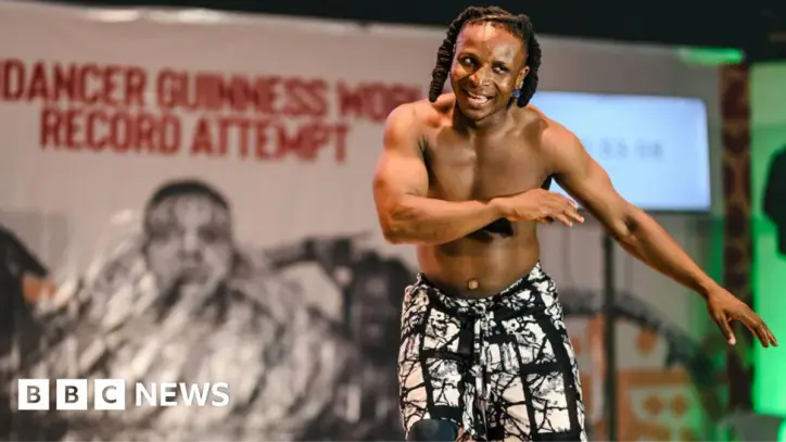 Nigeria's Ben Dancer dances non-stop for seven days in world record bid