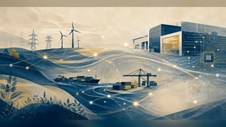 Illustration representing artificial intelligence and mathematical optimization for complex systems. (Credit: Dall-E)