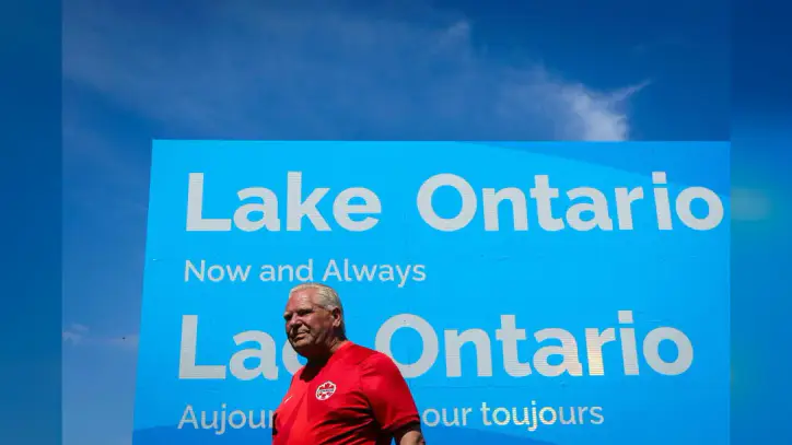 Ontario Premier Answers Trump’s ‘Lake America’ With Giant ‘Lake Ontario’ Sign