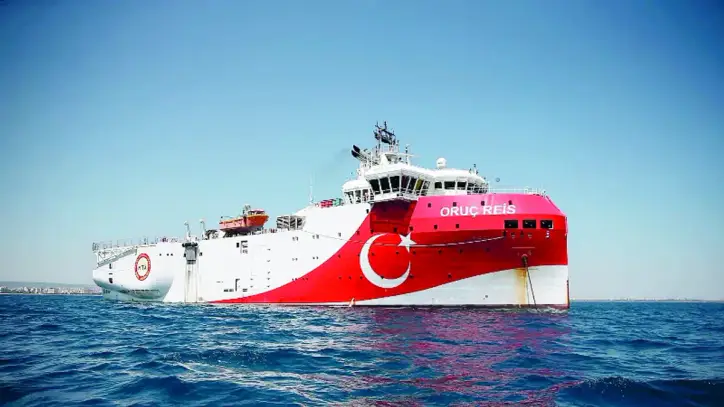 Oruç Reis KKTC gaz hattı için sahada