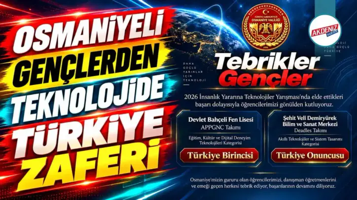 Osmaniyeli Gençlerden Teknolojide Türkiye Zaferi