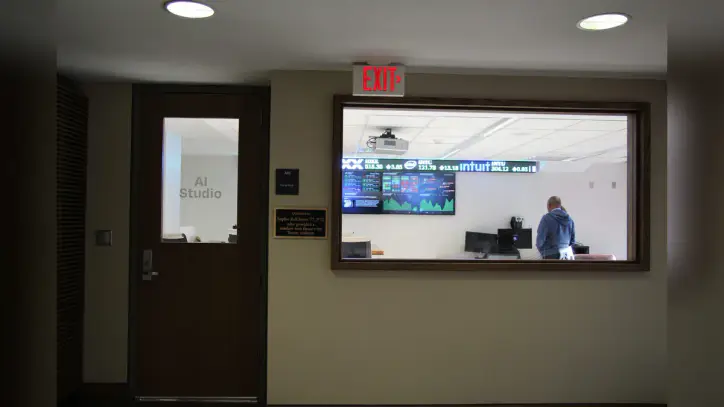 Trinity’s New AI Studio at Reather Library. Photo Credit: Sajja Ranjit ’29