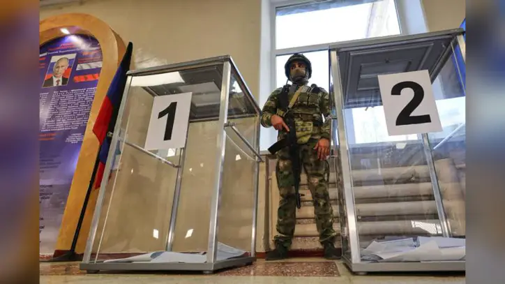 Russia holds parliamentary vote in areas it seized from Ukraine in the war
