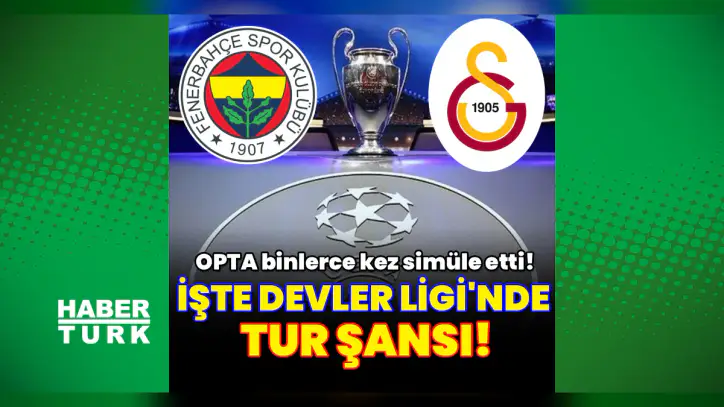 Şampiyonlar Ligi'nde Opta'nın favorisi belli oldu: Fenerbahçe ve Galatasaray için dikkat çeken tahmin!