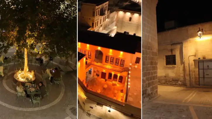 Tarihi sokaklar Urfa gecelerine renk katıyor