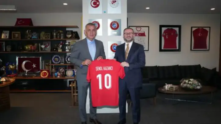 Şenol Kazancı'dan, TFF Başkanı Hacıosmanoğlu'na ziyaret