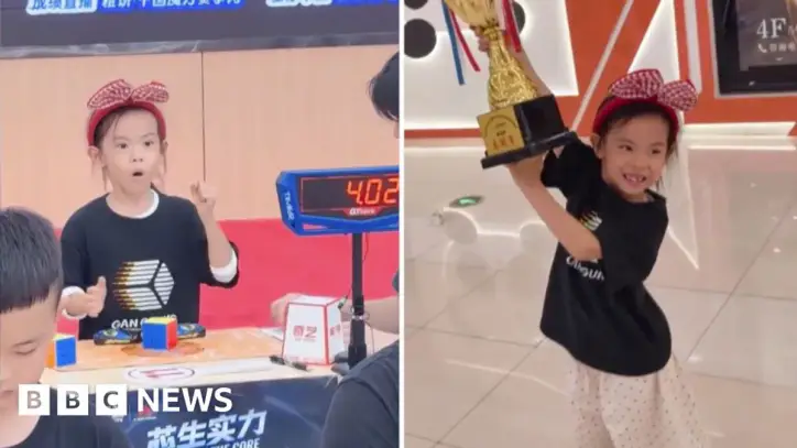 Six-year-old girl from China breaks Rubik's Cube world record
