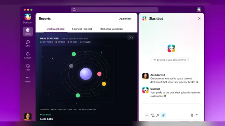 Slack can now vibe-code interactive charts and reports inside chats