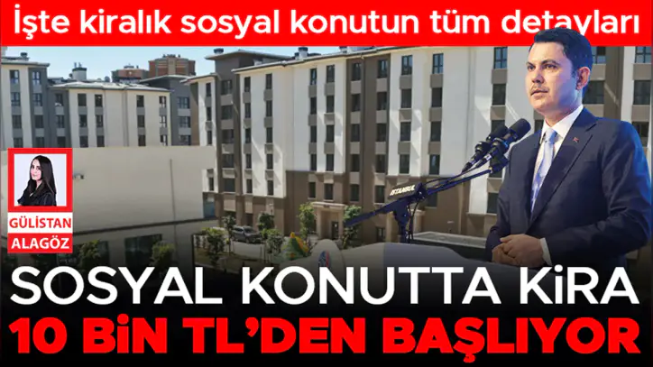 Sosyal konutta kira 10 bin TL’den başlıyor