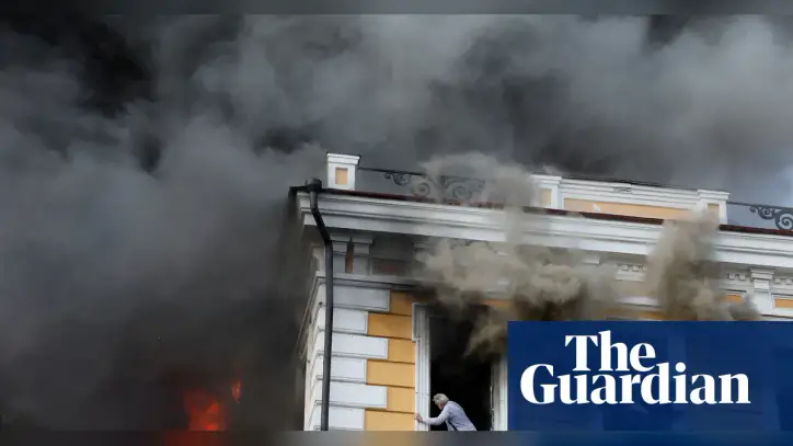 ‘This is terrorism’: daytime Russian strike hits science academy in Kyiv