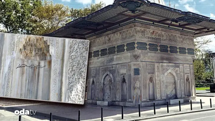 Tophane Çeşmesi'nde grafiti skandalı