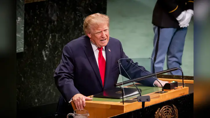 President Donald Trump speaks during the 81st United Nations General Assembly on September 22, 2026 in New York City.