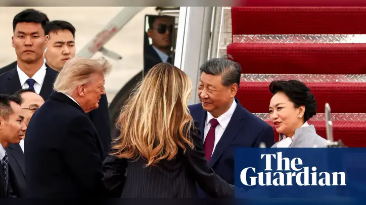 Trump greets Xi Jinping on arrival in rare move as US-China trade truce extended