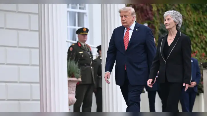 Trump says he would ‘love’ to see a united Ireland during visit for golf tournament