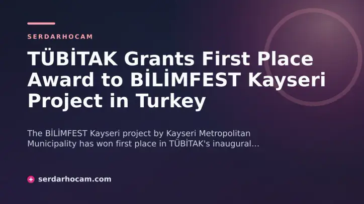 TÜBİTAK Grants First Place Award to BİLİMFEST Kayseri Project in Turkey