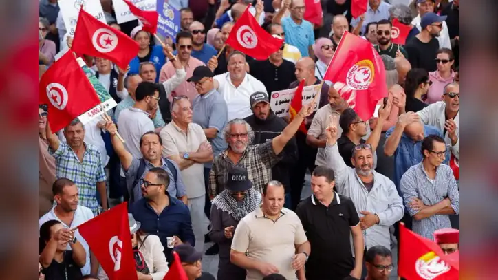 Tunisians Stage Biggest Protest in Years Against President Saied