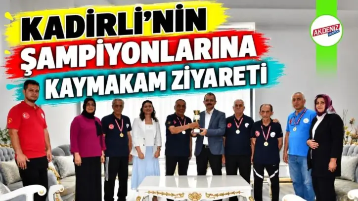 Türkiye Şampiyonlarına Kaymakam Dolu’dan Tebrik