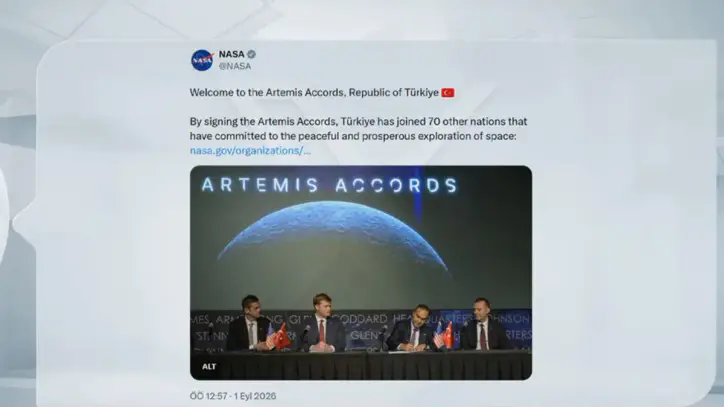 Uzay diplomasisinde tarihi adım: Türkiye, NASA'nın Artemis Anlaşmaları'na katıldı