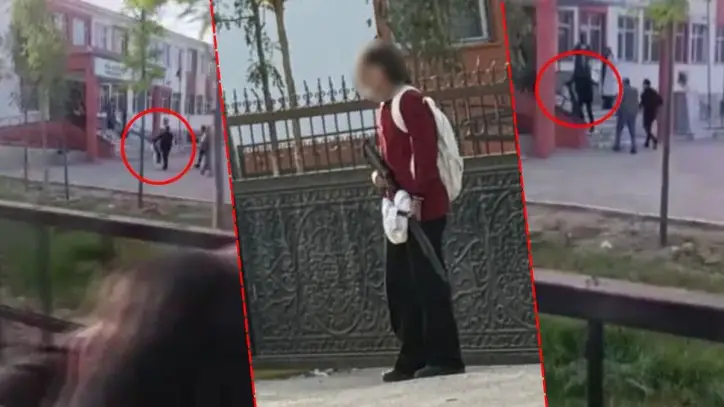 Van'da silahlı öğrenci alarmı! Pompalı tüfekle okula gelirken fark edildi