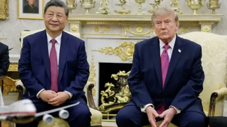 US President Donald Trump had too, in a post on Truth Social, suggested that AI would be a key topic of discussion between the two leaders. (REUTERS)