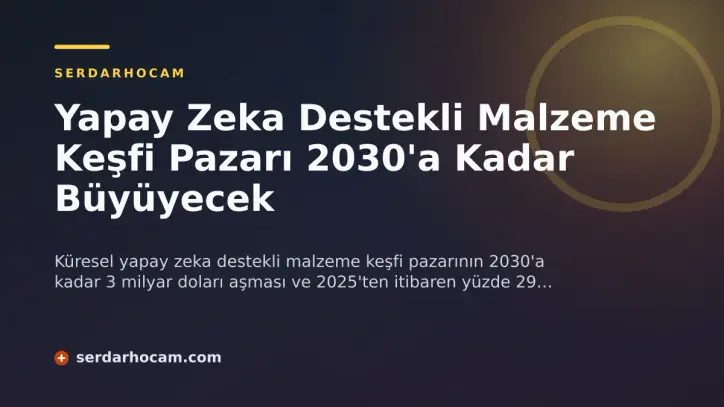 Yapay Zeka Destekli Malzeme Keşfi Pazarı 2030'a Kadar Büyüyecek