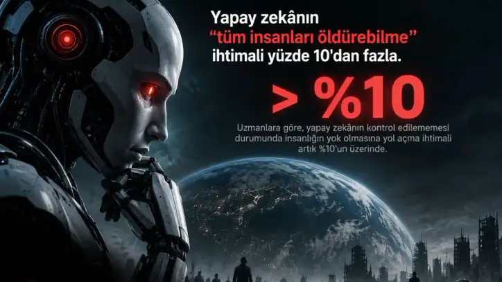 Yapay zekanın "tüm insanları öldürebilme" ihtimali yüzde 10'dan fazla
