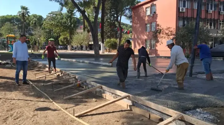 Yenipazar'da spor alanı ve cadde çalışmaları sürüyor - Aydın Haberleri - Habertürk Yerel Haberler