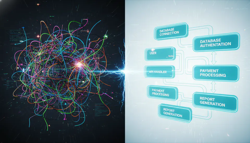 From messy vibe to maintainable architecture—manual refactoring still required.