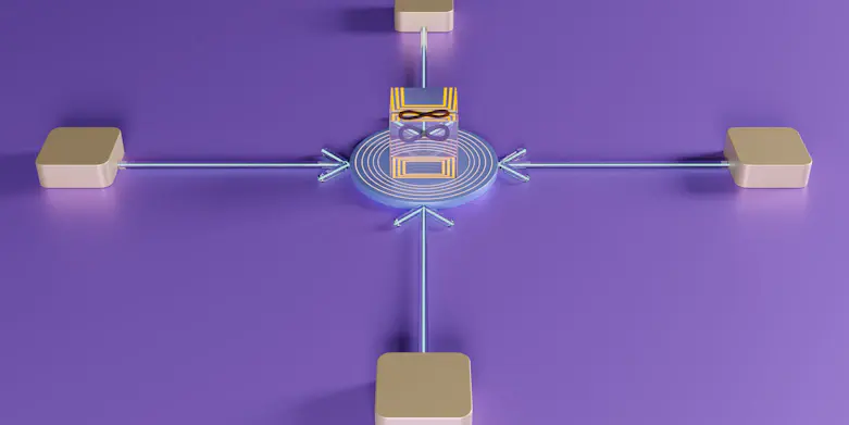 a robot with a light saber