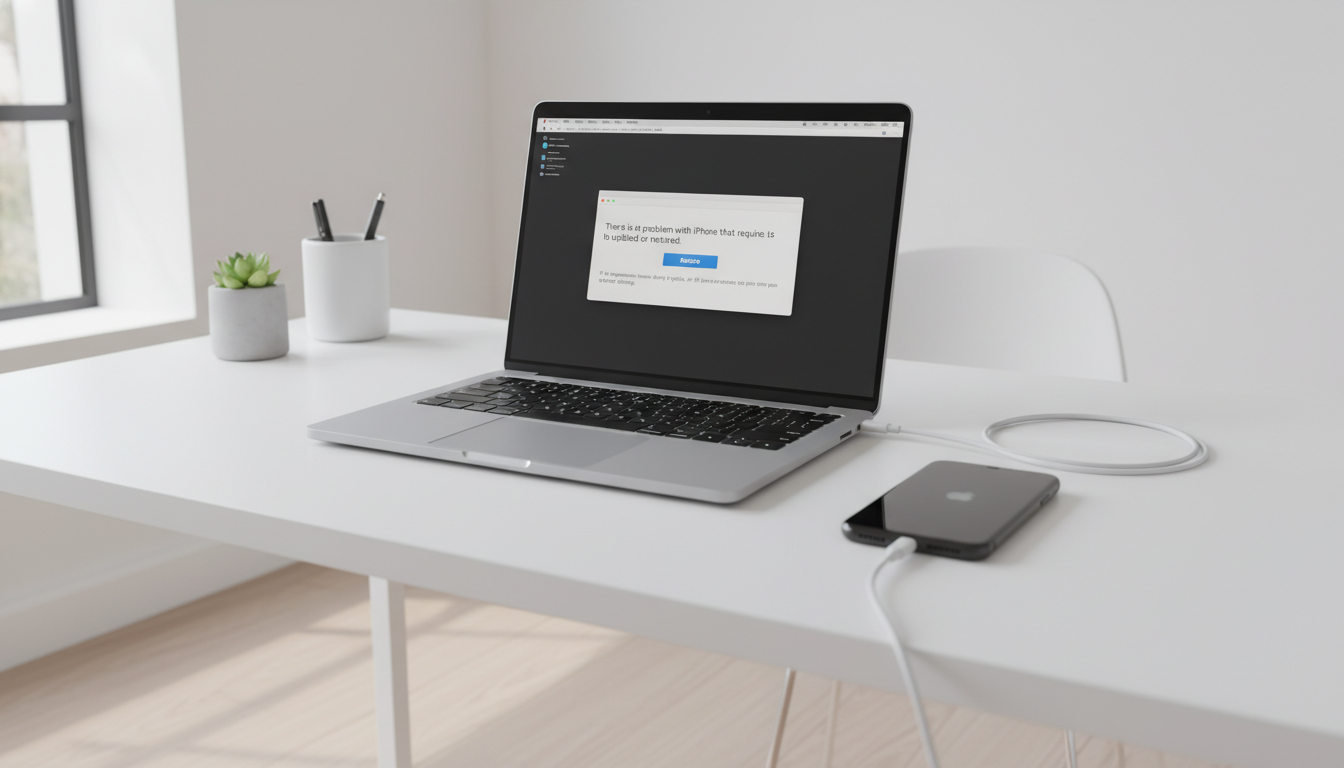MacBook restoring an iPhone via DFU mode