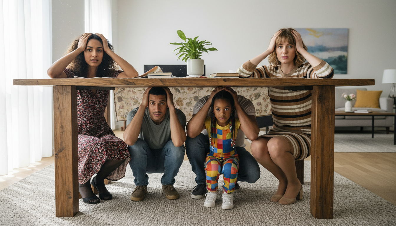 Correct safety position during shaking