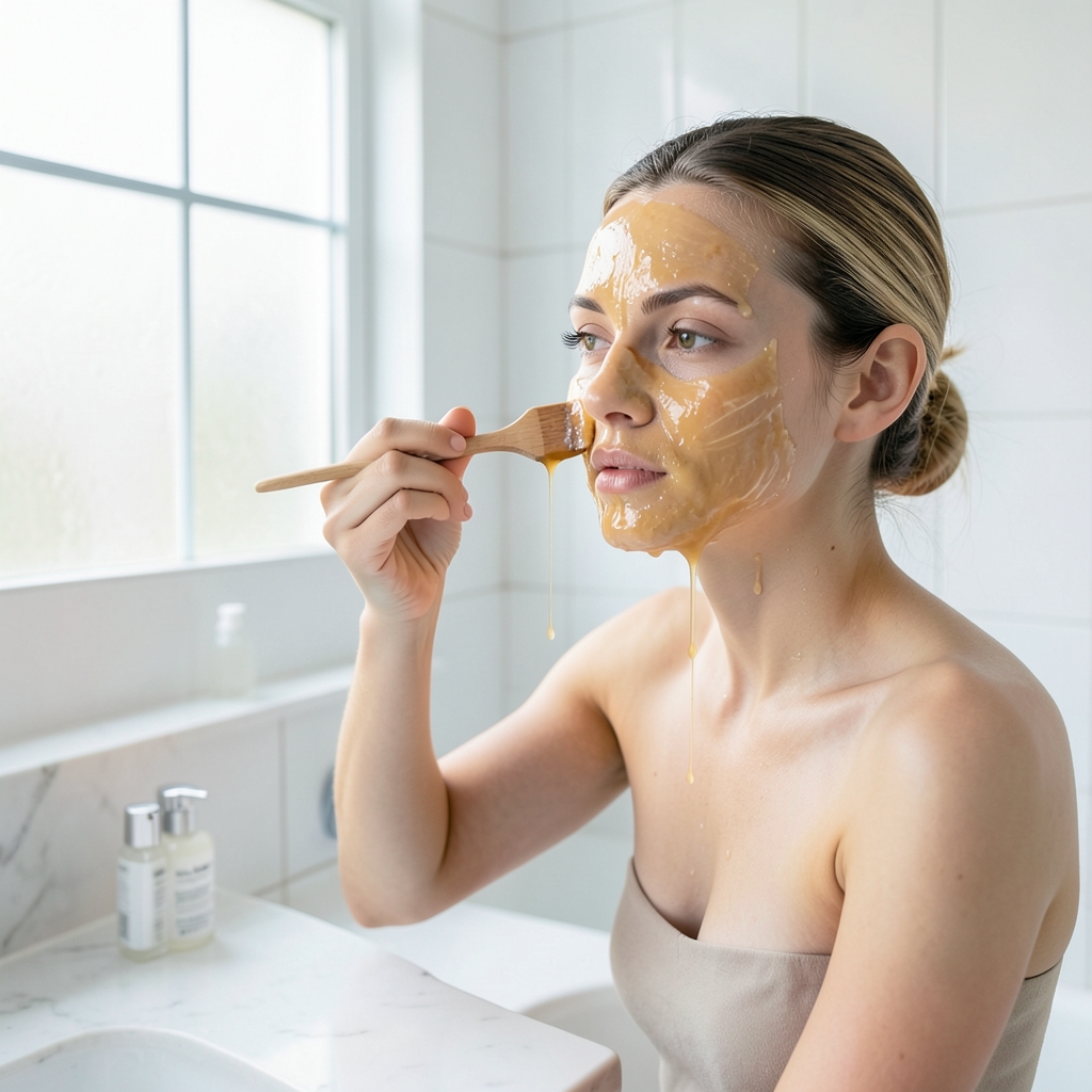 Honey acts as a natural humectant, locking in deep moisture for a glowing complexion.